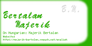 bertalan majerik business card